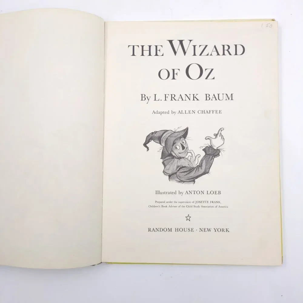 Wizard of Oz L. Frank Baum 1950 Allen Chaffee Adaptation Anton Loeb Illus